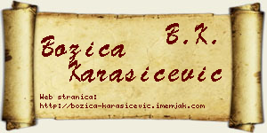 Božica Karašićević vizit kartica